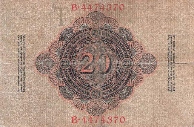 20 Mark 1907 ro.28 T/B